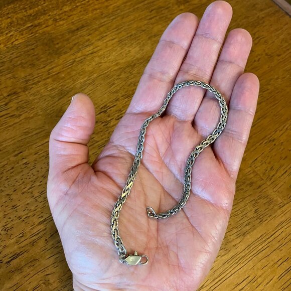 9 in. Elegant Stainless Steel Women's Anklet - Picture 2 of 6